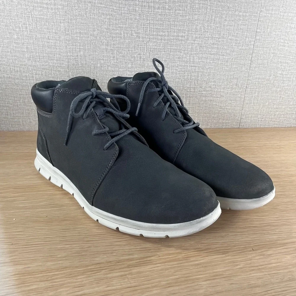 Timberland Davis Square Chukka Mens Boots Dark Grey Nubuck A4132 A7350 Size 12